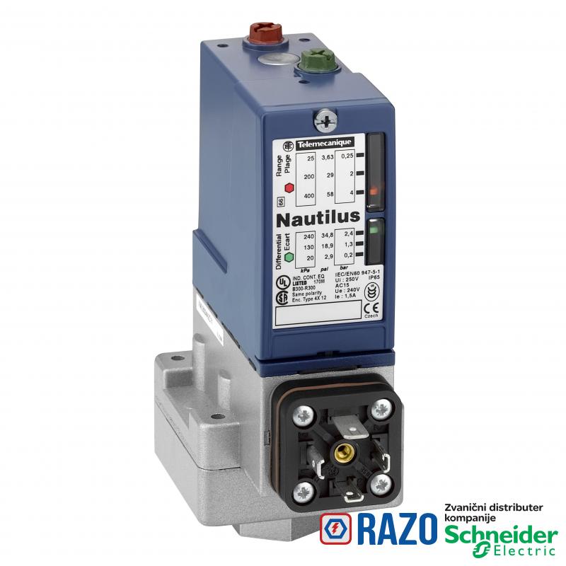 presostat XMLB 4 bar - podesiva skala 2 praga - 1 C/O 