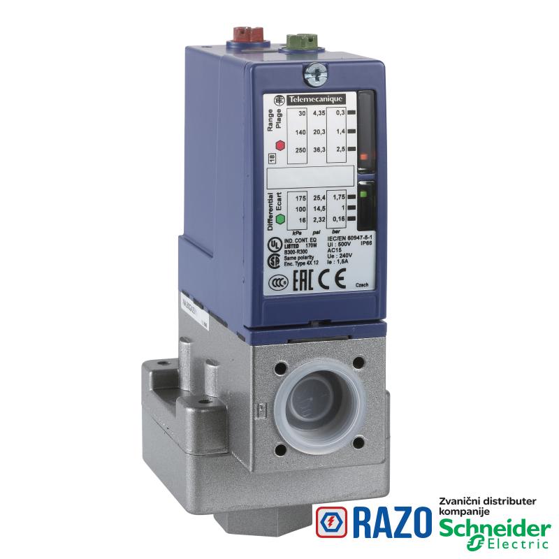 presostat XMLB 4 bar - regulacija između 2 granične vrednosti - 1 C/O 