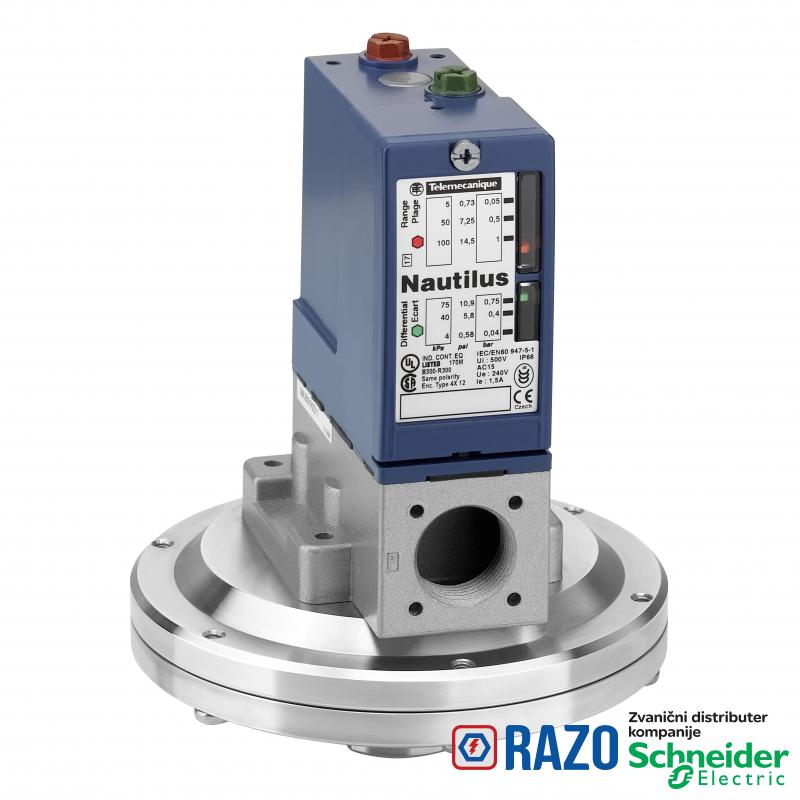 presostat XMLB 350 mbar - regulacija između 2 granične vrednosti - 1 C/O 