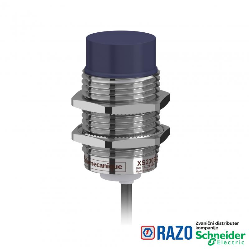 induktivni senzor XS2 M30 - D57mm - mesing - Sn15mm - 12..24VDC - kabl 5m 