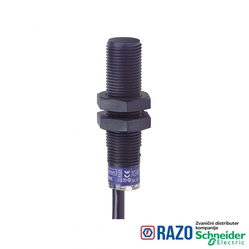 induktivni senzor XS4 M12 - L52mm - PPS - Sn4mm - 24..240VAC/DC - kabl 2m 