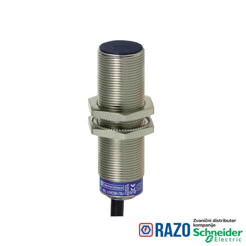 induktivni senzor XS6 M18 - L62mm - mesing - Sn8mm - 24..240VAC/DC - kabl 2m 