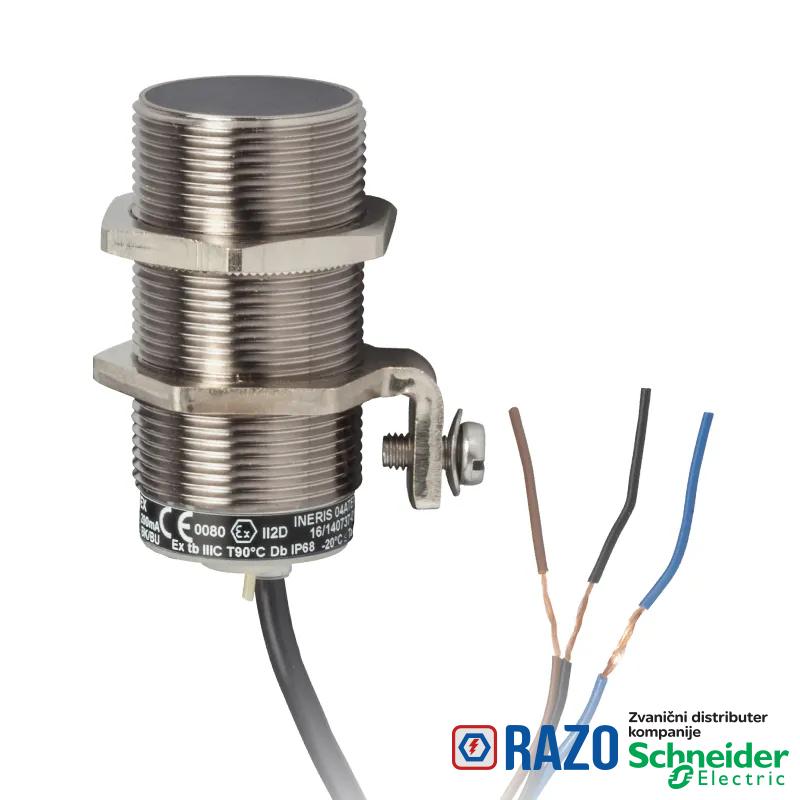 induktivni senzor XS6 M30 - L62 mm - mesing - Sn15mm - 12..48VDC - kabl 10m 
