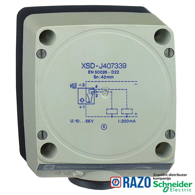 induktivni senzor XSD 80x80x40 - plastični - Sn60mm - 12..48VDC - priključci 