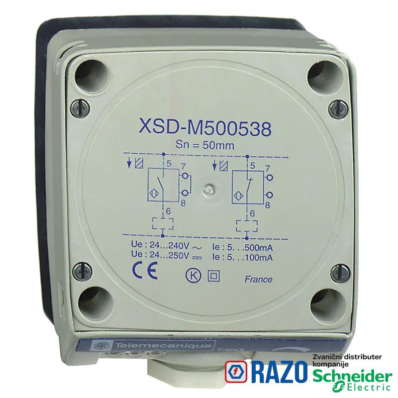 induktivni senzor XSD 80x80x40 - plastični - Sn60mm - 24..240VAC/DC - priključci 