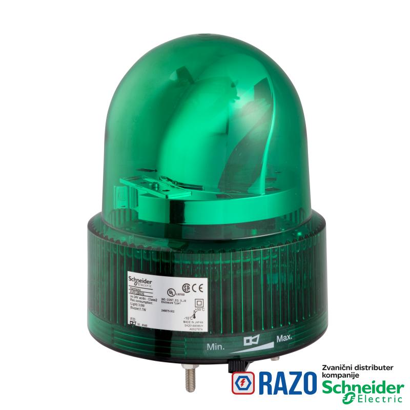120mm rotirajuća svetiljka zelena 24VAC-DC 