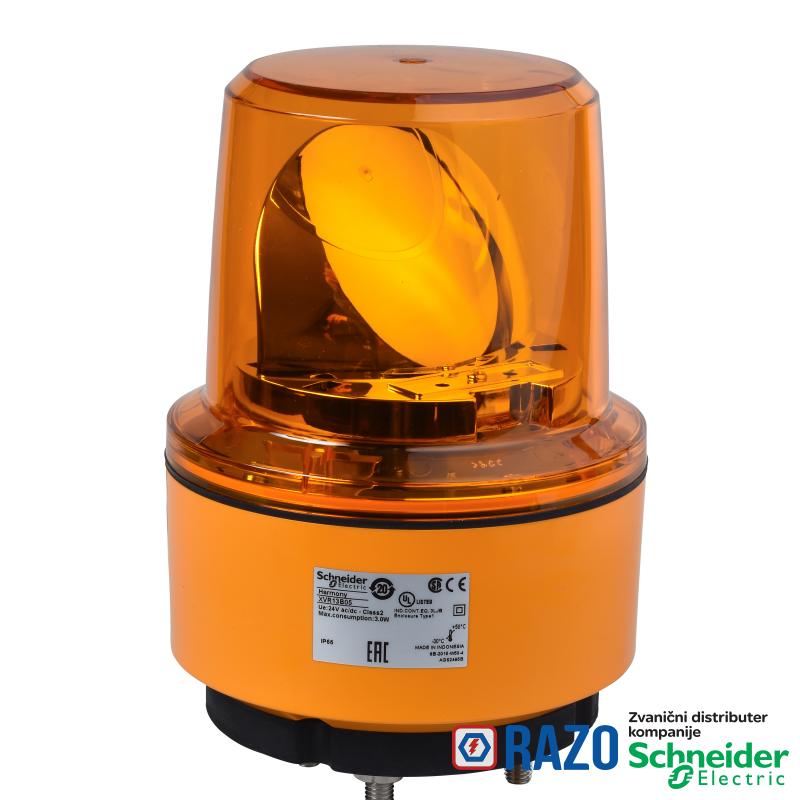 130mm rotirajuća svetiljka narandžasta 24VDC 
