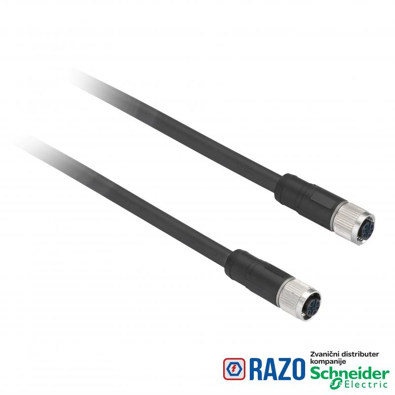 o\u017ei\u010den konektor XZ - ravni \u017eenski - M12 - 5-pinski - kabl PVC 5m | Razoelektro