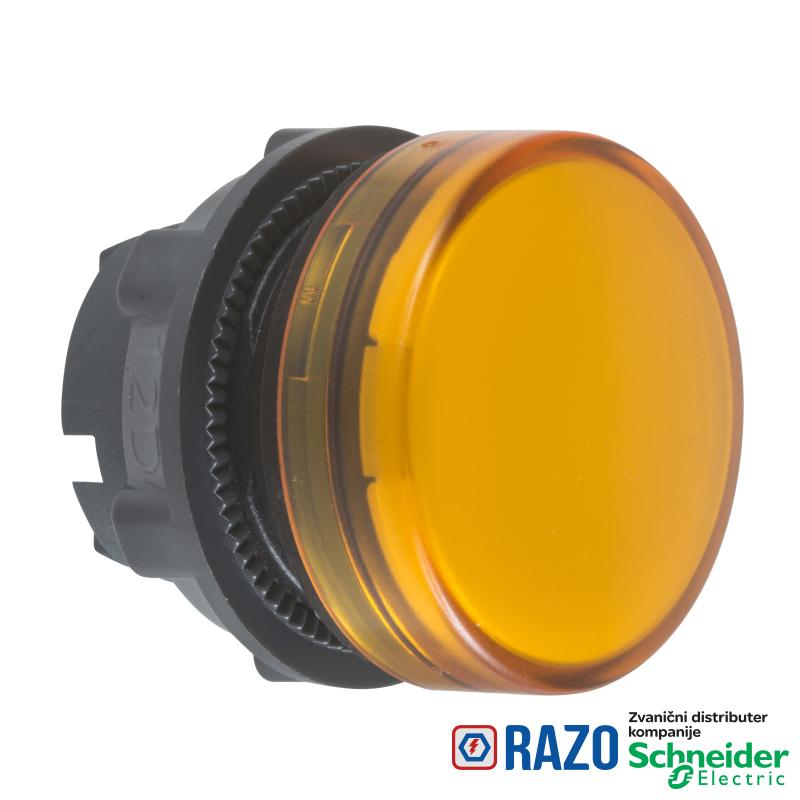 narandžasta glava signalne lampice Ø22 ravna sočiva za integrisan LED 
