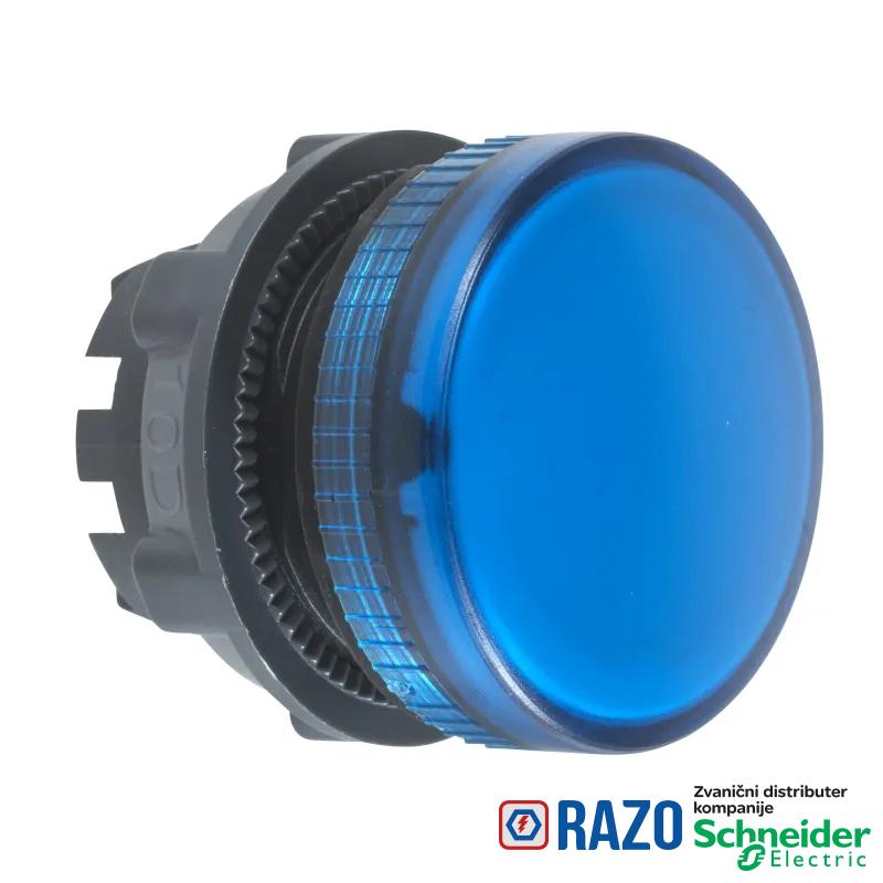 plava glava signalne lampice Ø22 ravna sočiva za integrisan LED 