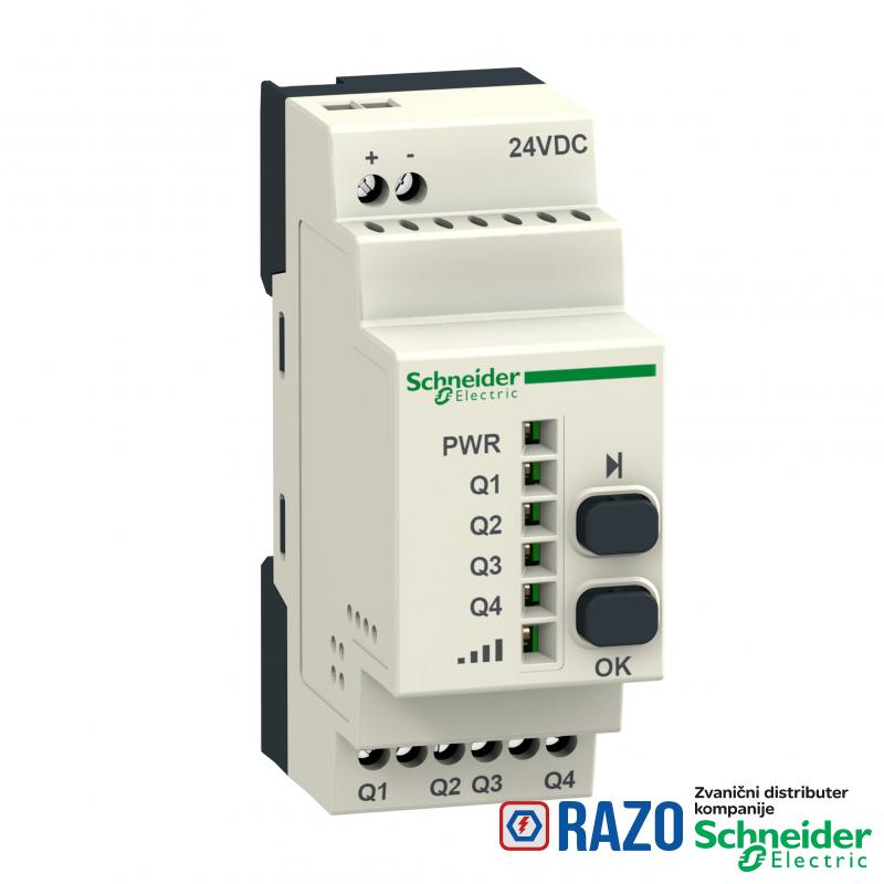 programabilni prijemnik - 4 PNP - 200 mA - 24 V DC - 2 tastera - 6 LED 