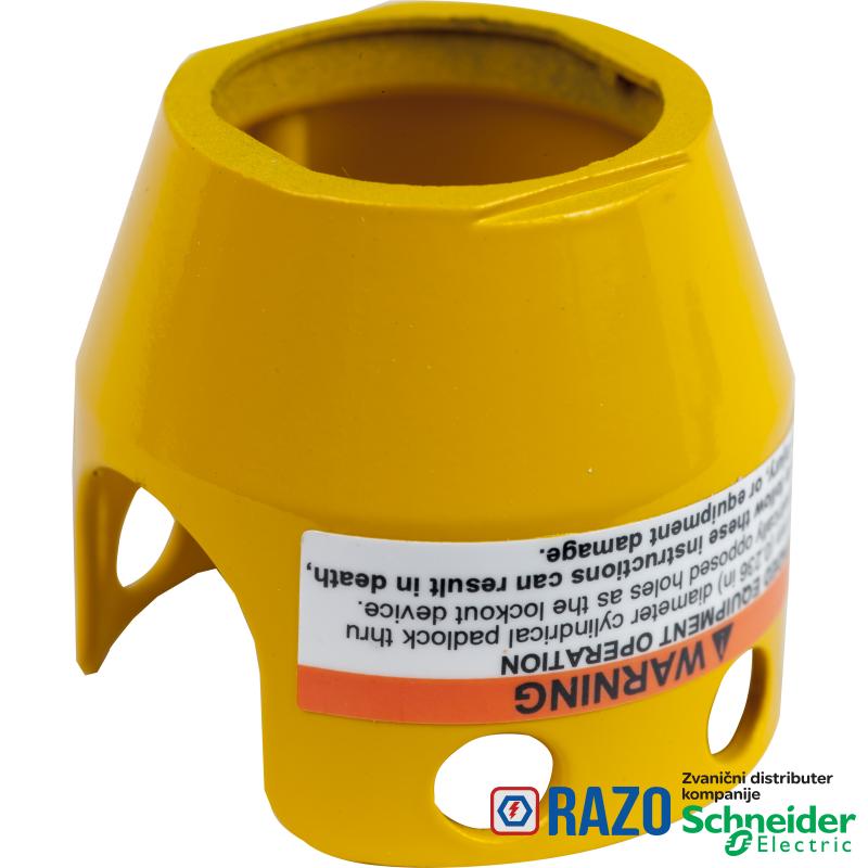 žuta metalna zaštita pečurkaste glave Ø40 sa zaključavanjem 