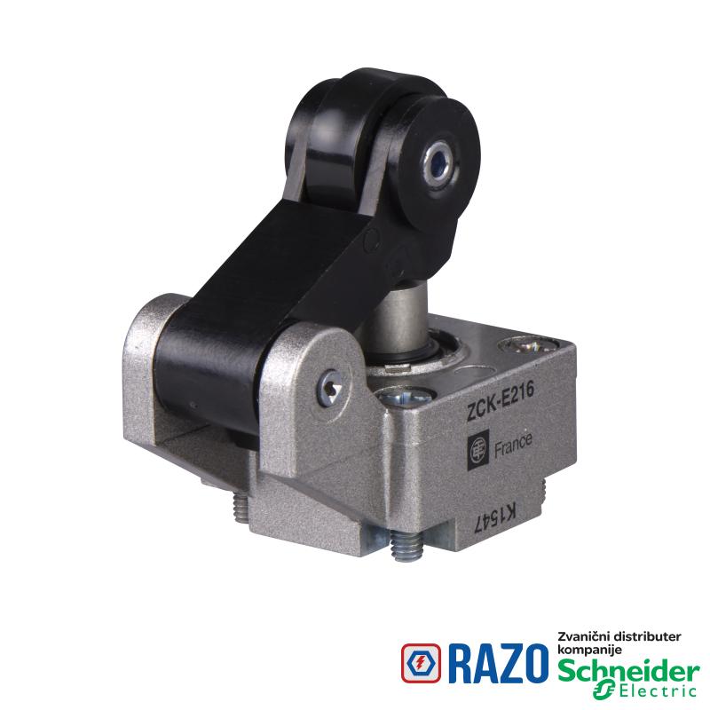 glava graničnog prekidača ZCKE - poluga sa čeličnim točkićem kretanje naniže 