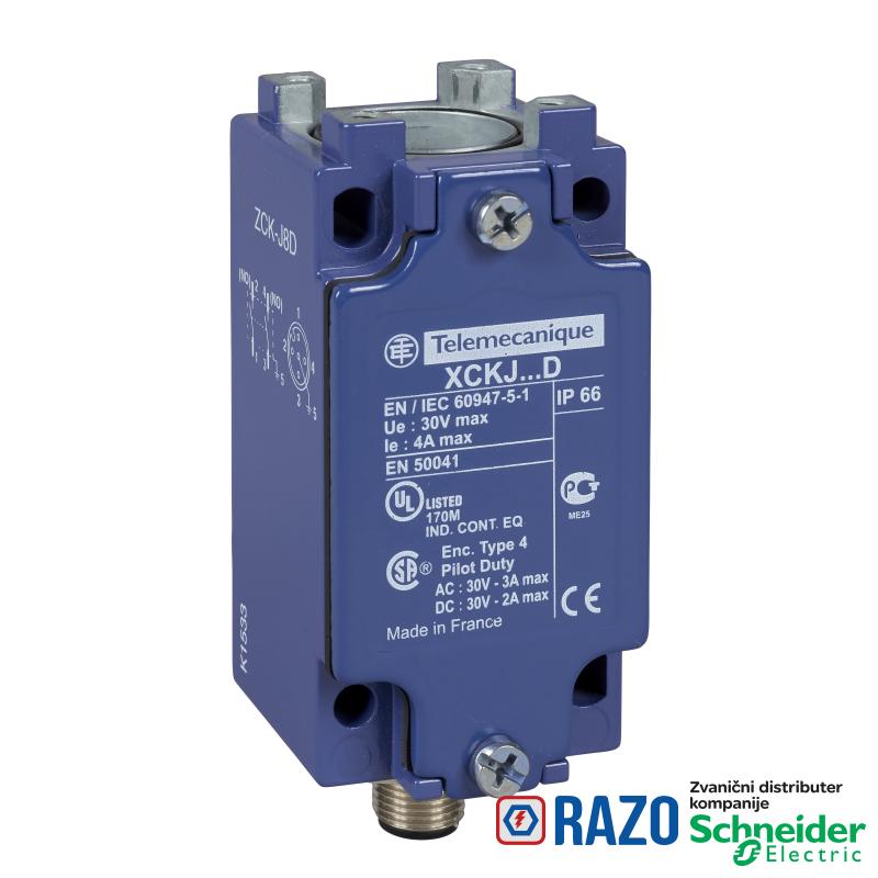 telo graničnog prekidača ZCKJ - fiksno - bez displeja - 2NC - sporo - M12 