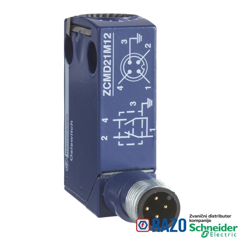 telo graničnog prekidača ZCMD - 1NC+1NO - srebro - trenutno - ožičeno - M12 