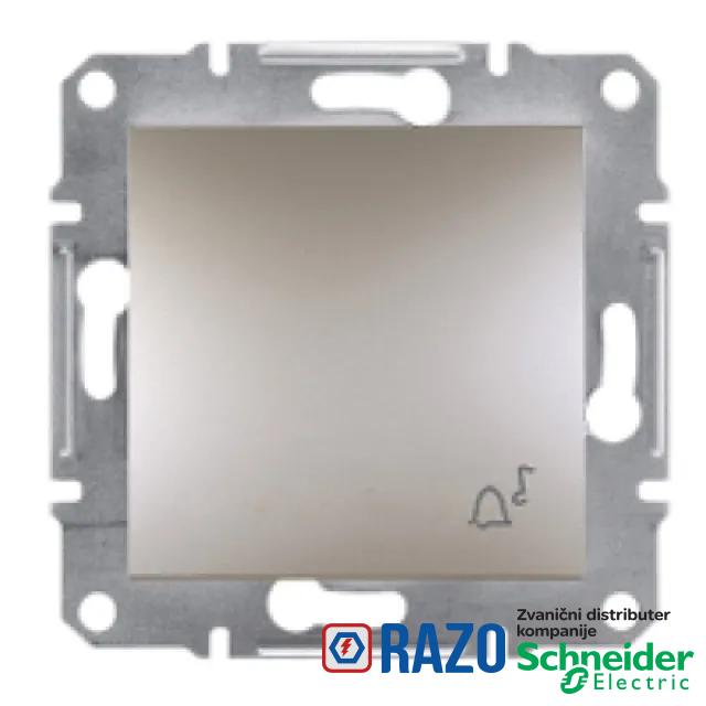 Taster sa simbolom zvona bez lampice 10A Bronza 