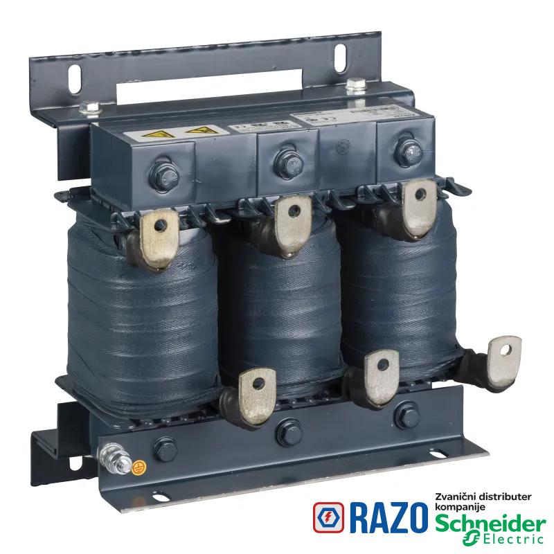 linijska prigušnica - 0.155 mH - 184 A - trofazna - 220 W - za fr. regulatore 
