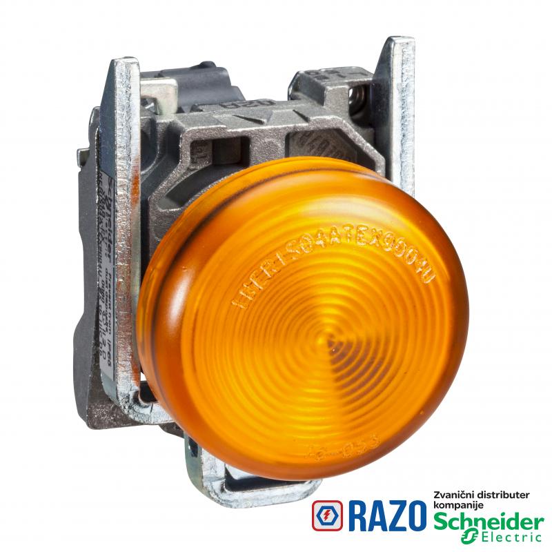 narandžasta komp.signalna lampica Ø22 ravna sočiva sa integrisanim LED 230..240V 